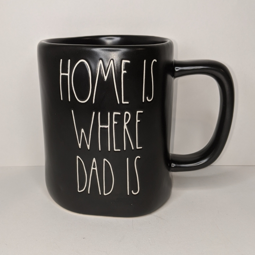 Rae Dunn "Home Is Where Dad Is" Black Mug